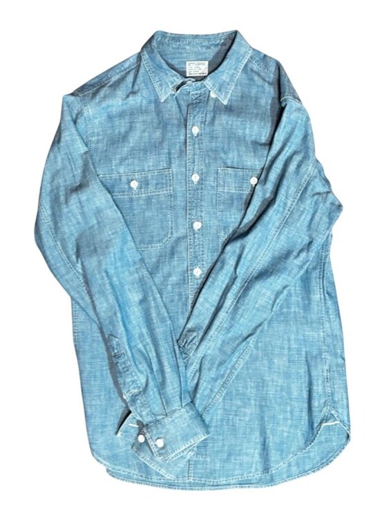 J. Crew Tops - J. Crew Authentic Workwear Women's Blue Denim Chambray Long Sleeve